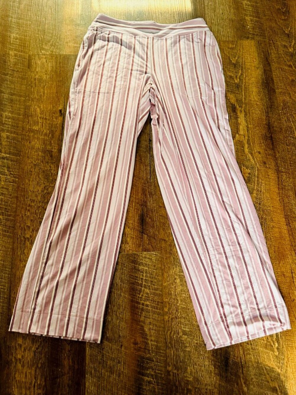 NWT Soma Cool Nights Striped Pajama Pants XS Purple Lightweight Lounge Wear